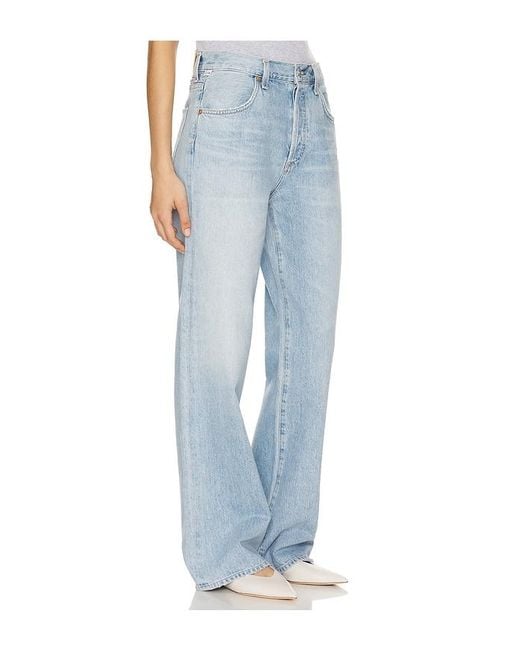 Citizens of Humanity Blue Annina Petite Wide Leg Jeans