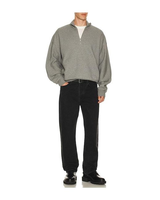 Agolde Gray Idris Quarter Zip Sweater for men