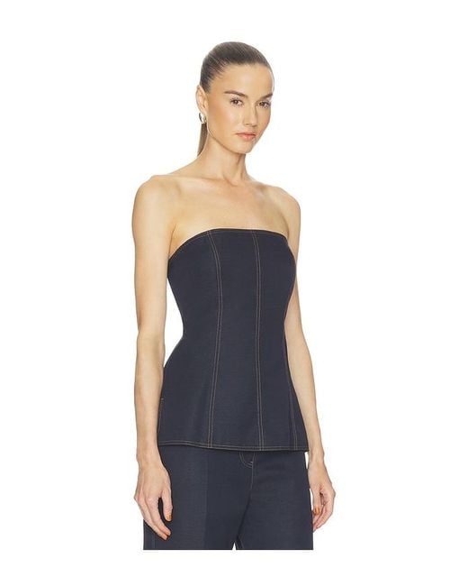 Helmut Lang Blue Minimal Slip Top