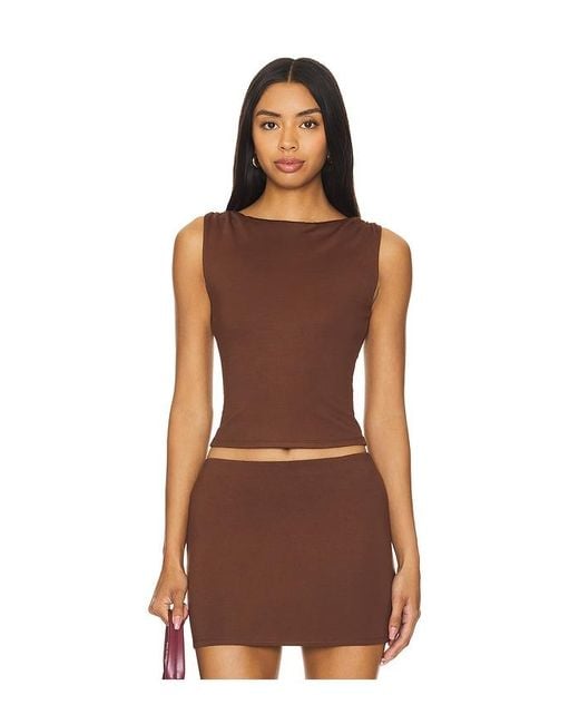 Lovers + Friends Brown Lainey Top