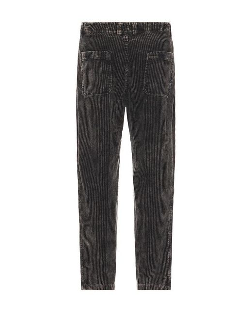 Scotch & Soda Black Pleated Corduroy Chino Pants for men