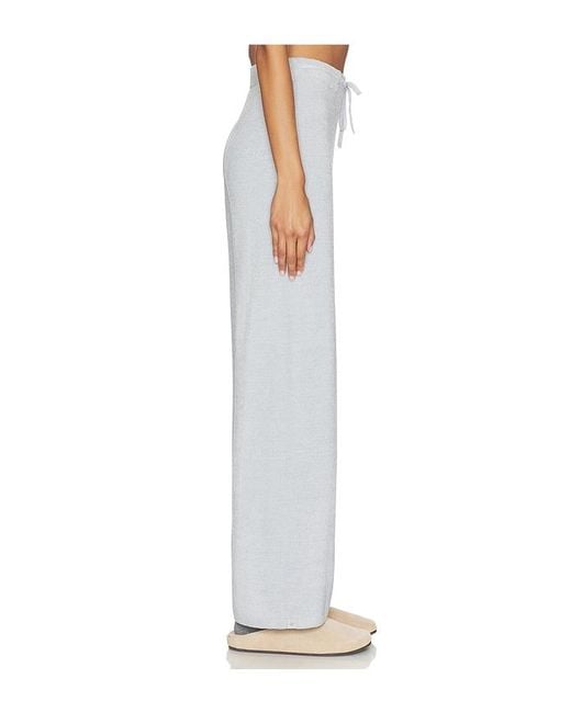 Barefoot Dreams White Cozychic Ultra Lite Tie Waist Relaxed Pant