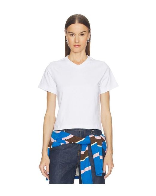 GRLFRND White V-Neck Boy Tee