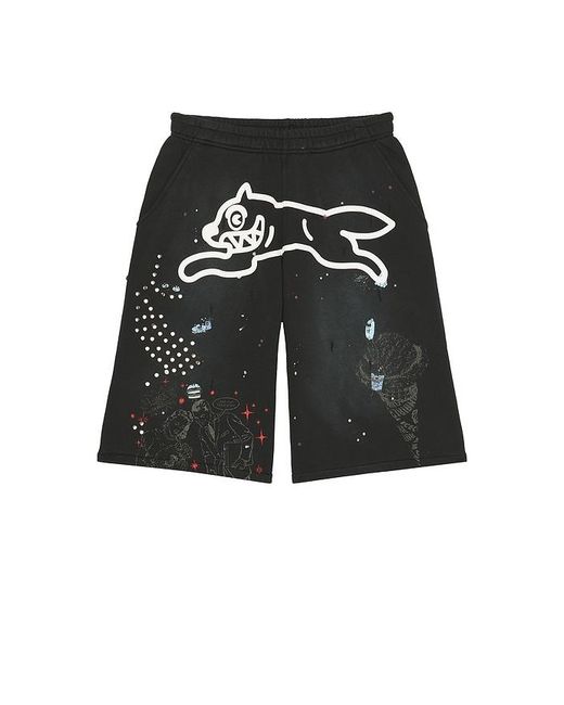 ICECREAM Black Milk Shake Terry Shorts for men