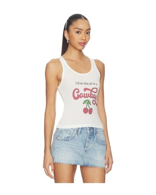 The Laundry Room Blue Call Me Cowboy Rib Tank Top