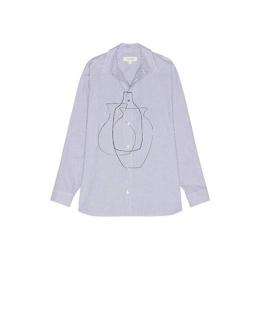 LE17SEPTEMBRE White Printed Striped Shirt for men