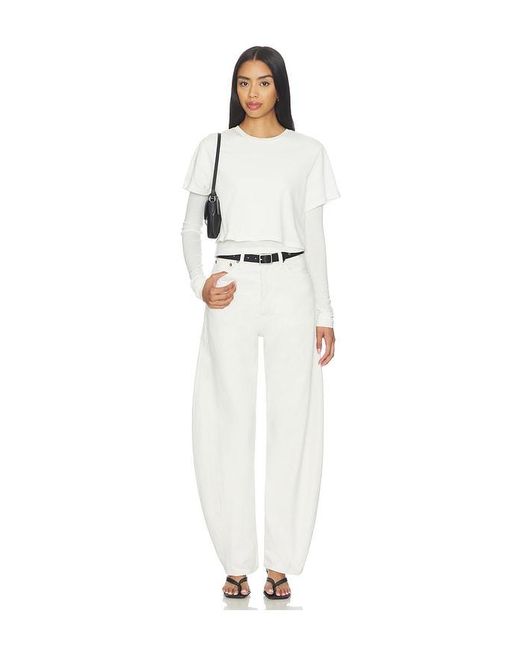 Agolde White Luna Pieced Jean