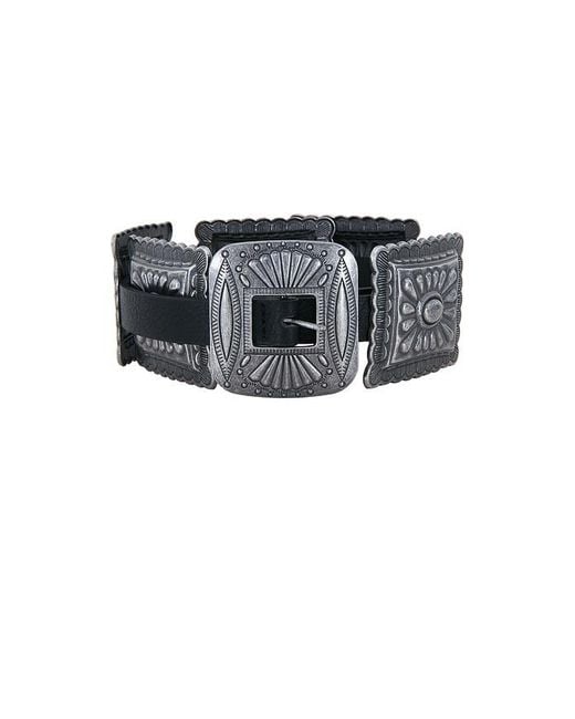 Lovers + Friends Black Bella Buckle Belt