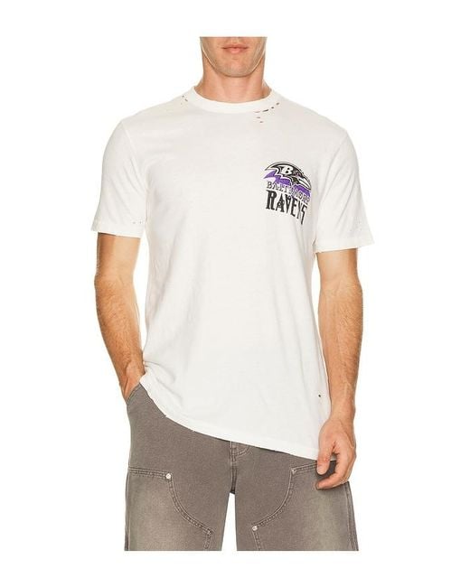 Junk Food Multicolor Ravens City Edition Vintage Tee for men