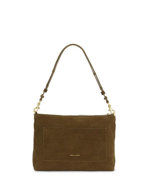 Rebecca Minkoff Brown Darren Lg Top Zip Shoulder Bag