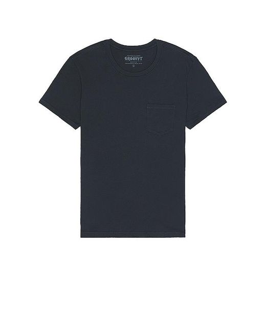 Outerknown Blue Groovy Pocket Tee for men