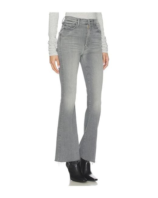 Mother Gray High Waisted Weekend Fray Jeans
