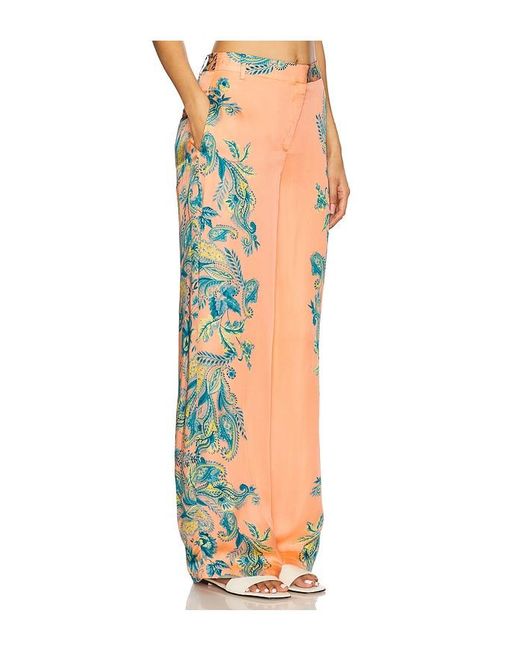 Hemant & Nandita Orange Straight Pants With Buckle Belt