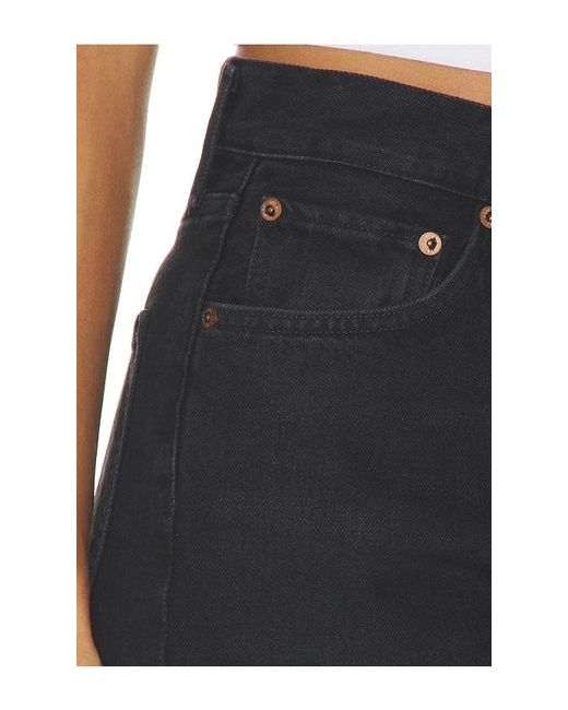 Agolde Black Riley Crop
