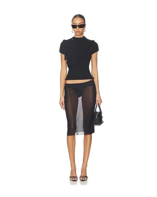 OTTOLINGER Black Deconstructed Knit Tee