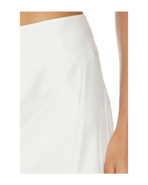 Sans Faff White Cove Silk Skirt