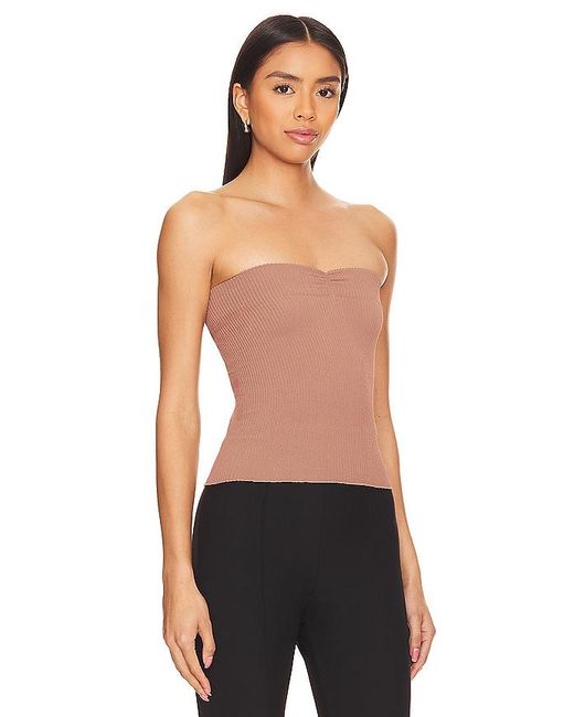 Top tubo ribbed seamless Free People de color Black