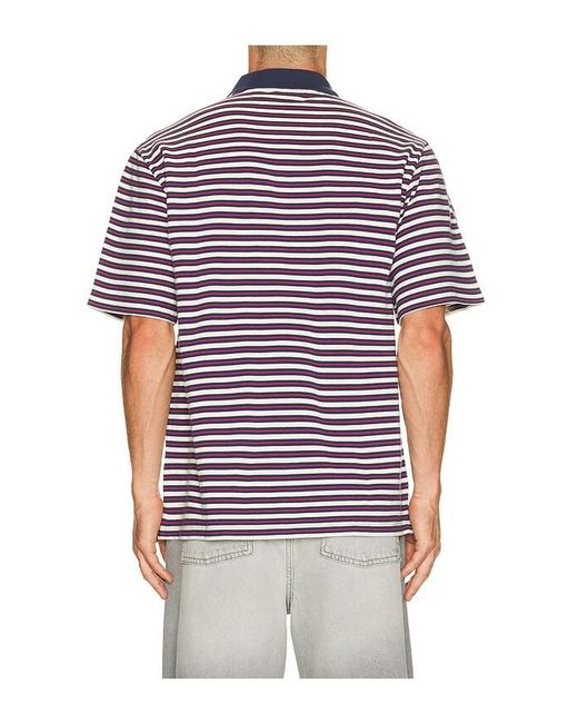 by Parra Red Flag Striper Polo Shirt for men
