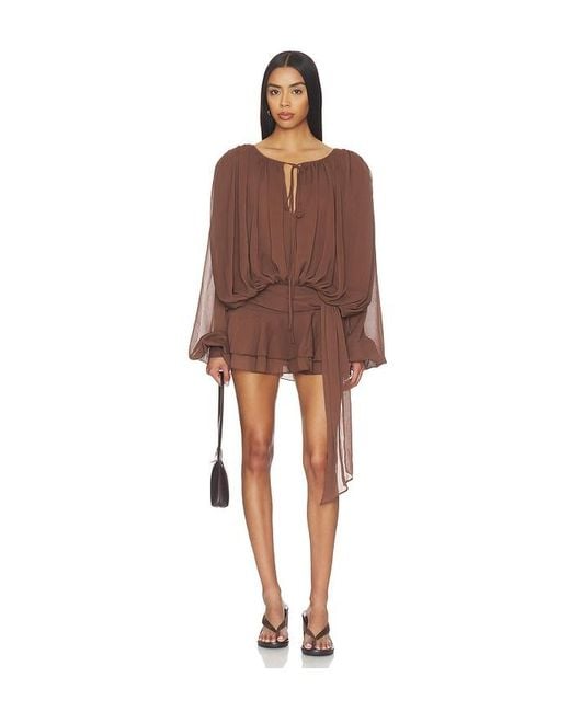Lioness Brown Elements Mini Dress