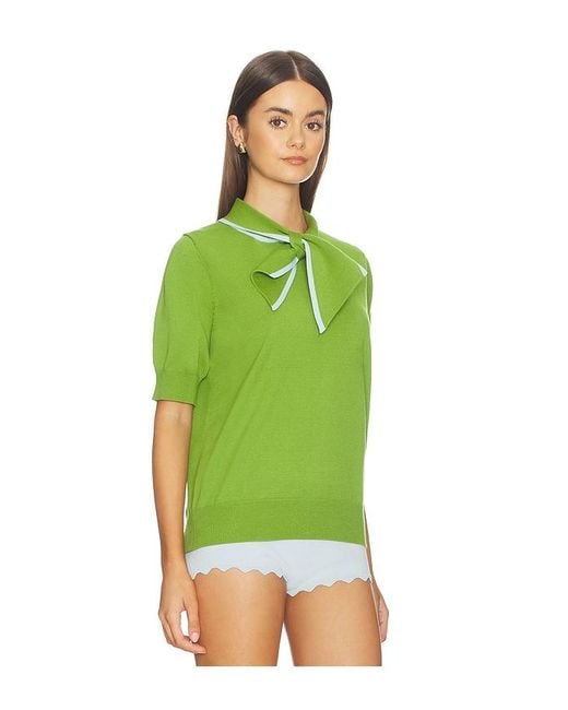 Essentiel Antwerp Green Jonda Contrast Colour Polo