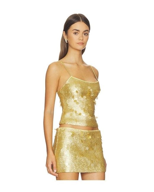 GUIZIO Metallic Paillette Cami