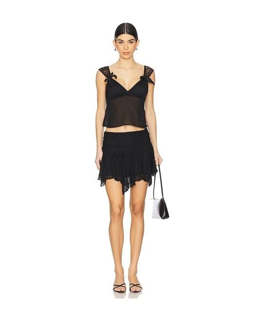MORE TO COME Black Ariele Top