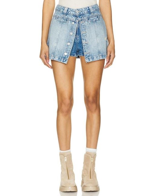 Free People Blue X We The Free Midnight Sun Skort