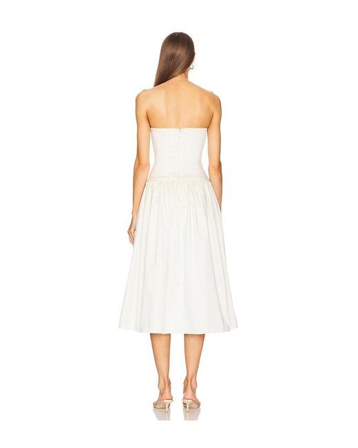 LOBA White Sharon Midi Dress