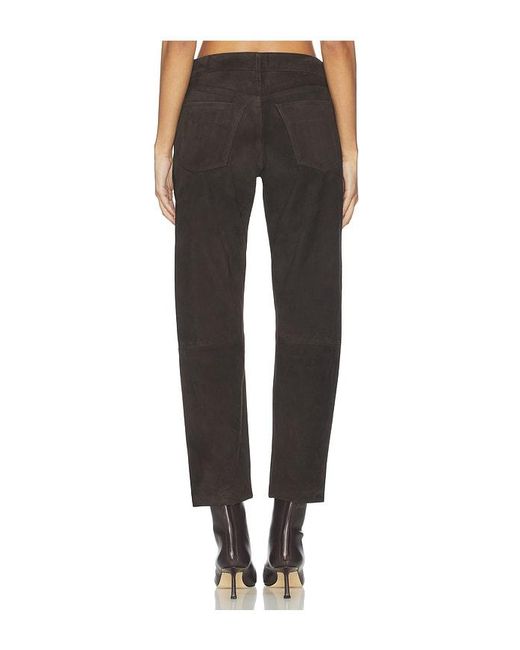Citizens of Humanity Black Winslow Suede Low Rise Boyfriend