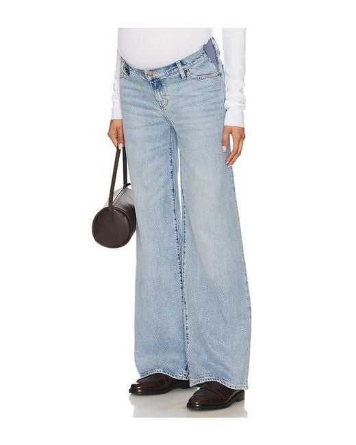 HATCH Blue The Maternity Wide Leg Jeans
