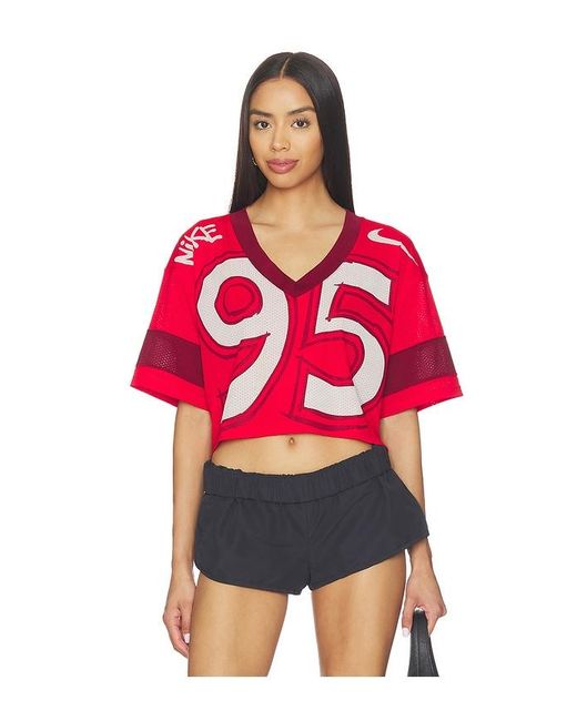 Nike Red Crop Jersey