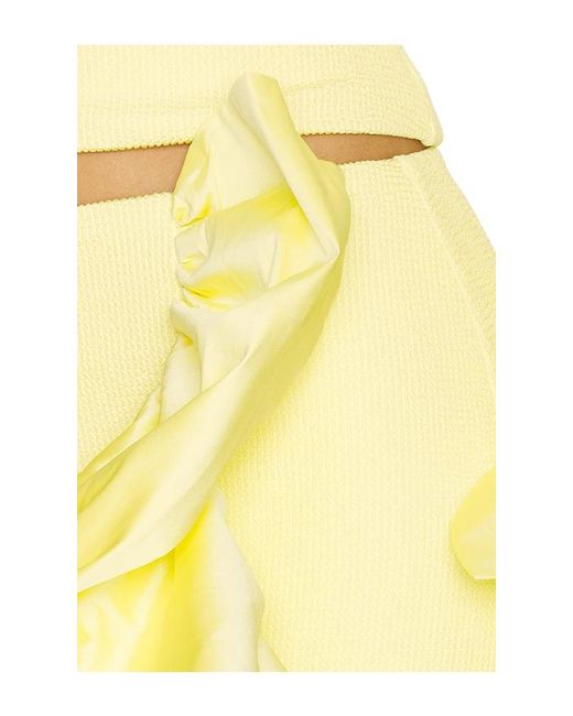 PATBO Yellow Taffeta Tarsila Skirt