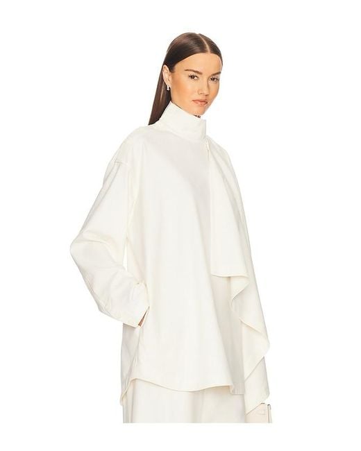 Helsa White The Detachable Scarf Top