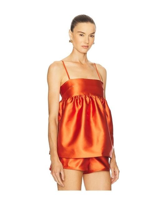 Solid & Striped Orange The Yarden Top