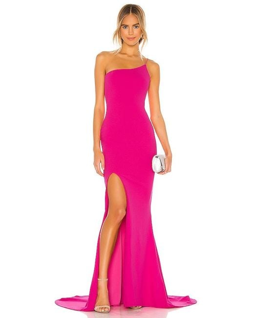 Nookie Pink X Revolve Jasmine One Shoulder Gown