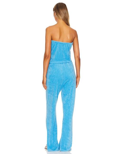 Monrow Blue Bandeau Jumpsuit
