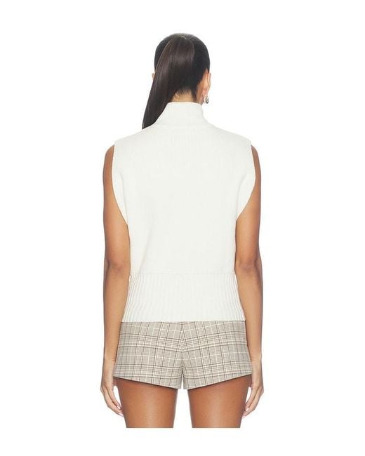Lovers + Friends White Giulietta Mock Neck Vest