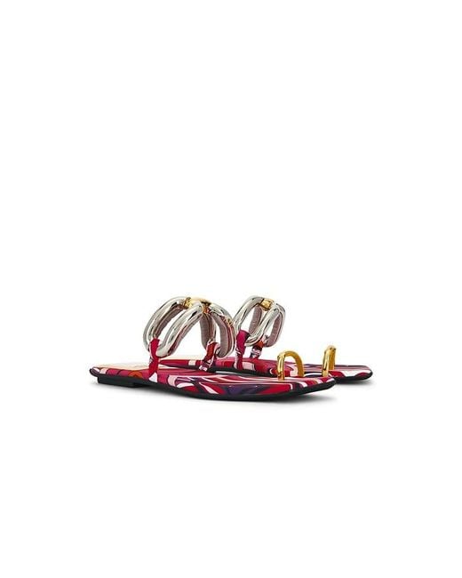 Jeffrey Campbell White Sandale Guilded Flat
