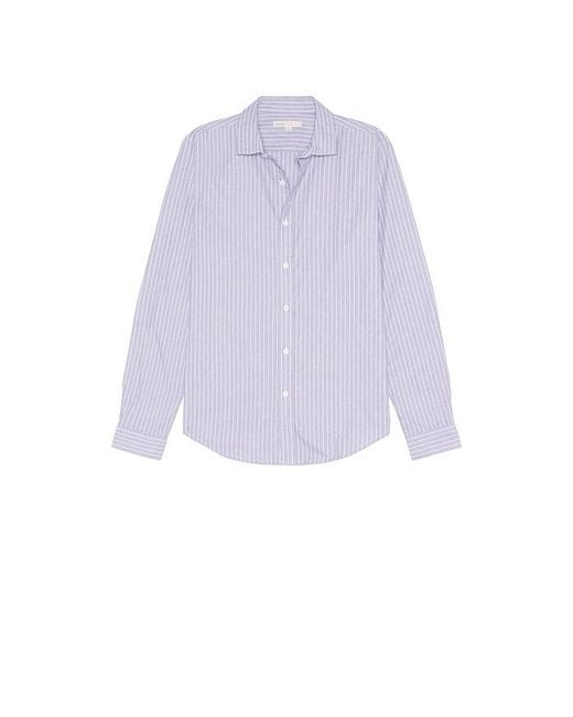 Onia Blue Poplin Long Sleeve Button Down Shirt for men