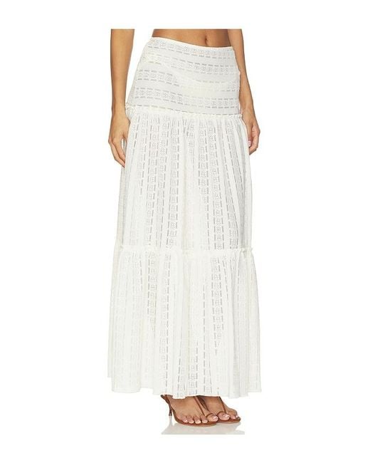 MORE TO COME White Darla Maxi Skirt