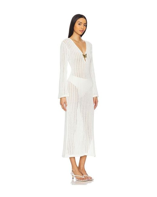 Cin Cin White Godiva Butterfly Knit Dress