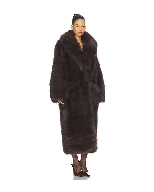 WeWoreWhat Black Long Faux Fur Jacket