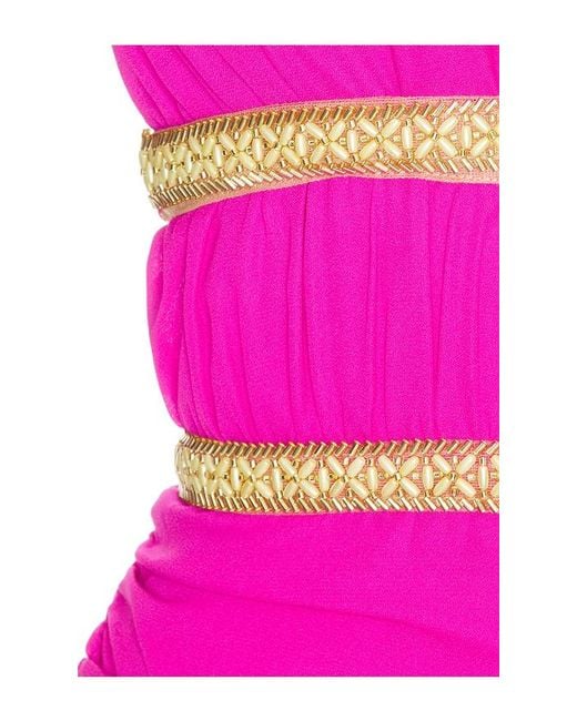 Runaway the Label Pink Xylia Halter Low Plunge Mini Dress