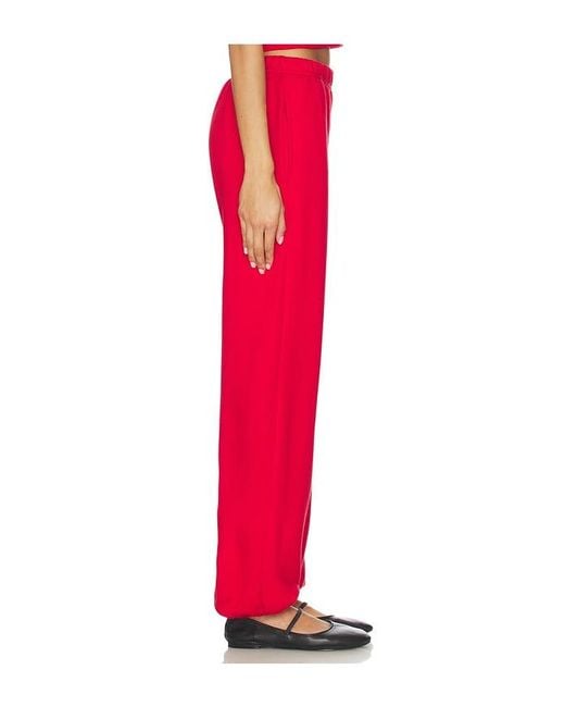 ÉTERNE Red Boyfriend Pocket Sweatpant