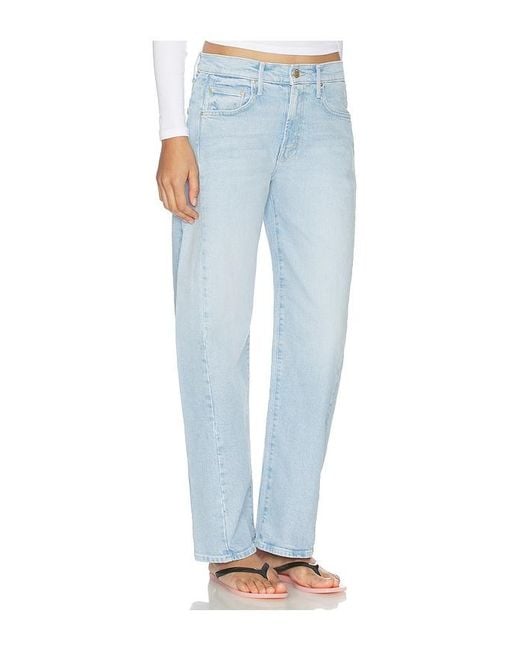 Mother Blue The Mid Rise Half-Pipe Hover Jeans