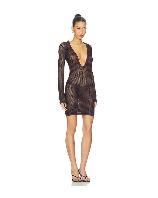 Bondeye Black Rowan Long Sleeve Mini Dress