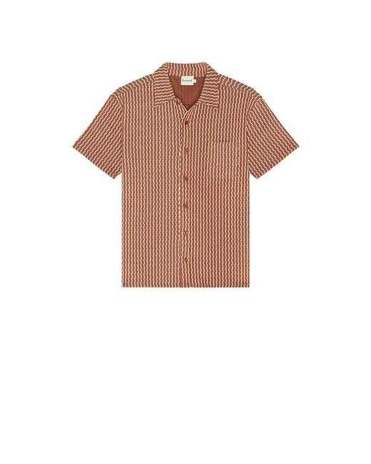 BOUND Brown Castro Woven Shirt for men