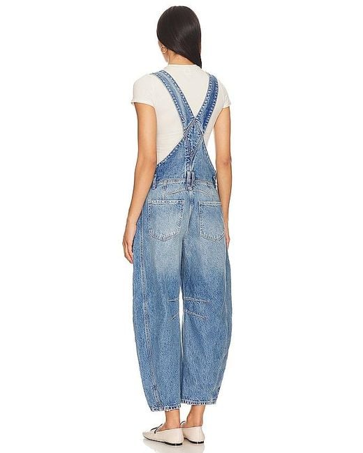 Free People Blue X We The Free Good Luck Overall