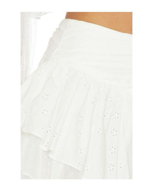 For Love & Lemons White Beckbeckett Ett Mini Skirt
