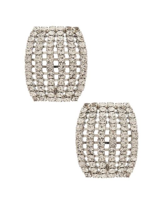 Pendientes Kyrie En Color Plateado Metálico Talla Jennifer Behr de color White